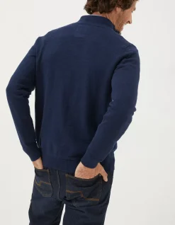 FatFace Braunton Half Neck Jumper Navy Hot