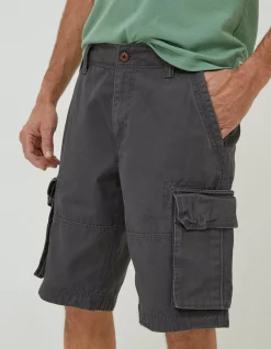 FatFace Breakyard Cargo Shorts Dark Grey New