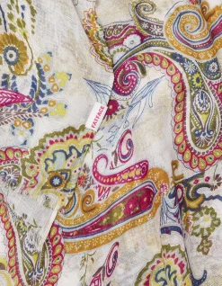 FatFace Bright Paisley Scarf Ivory Best