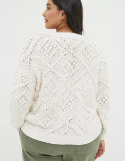FatFace Brittany Bobble Jumper Ivory Clearance