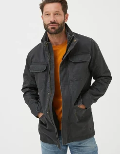 FatFace Broadsands Four Pocket Jacket Charcoal Grey Online