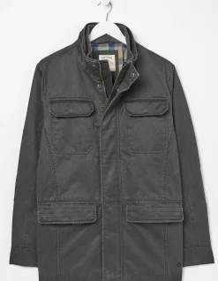 FatFace Broadsands Four Pocket Jacket Charcoal Grey Online