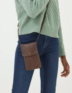 FatFace Bronte Bee Phone Bag Chocolate Brown Online
