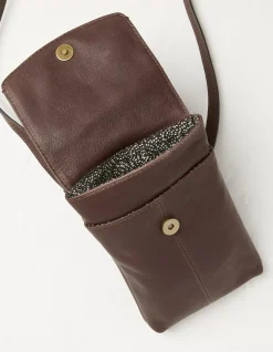 FatFace Bronte Bee Phone Bag Chocolate Brown Online