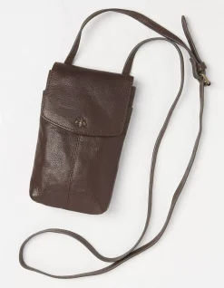 FatFace Bronte Bee Phone Bag Chocolate Brown Online