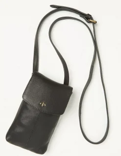 FatFace Bronte Bee Phone Bag Black New
