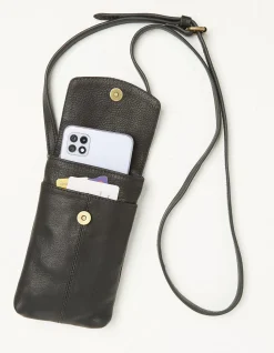 FatFace Bronte Bee Phone Bag Black New