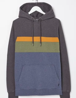 FatFace Brooke Cut And Sew Hoodie Charcoal Marl Clearance