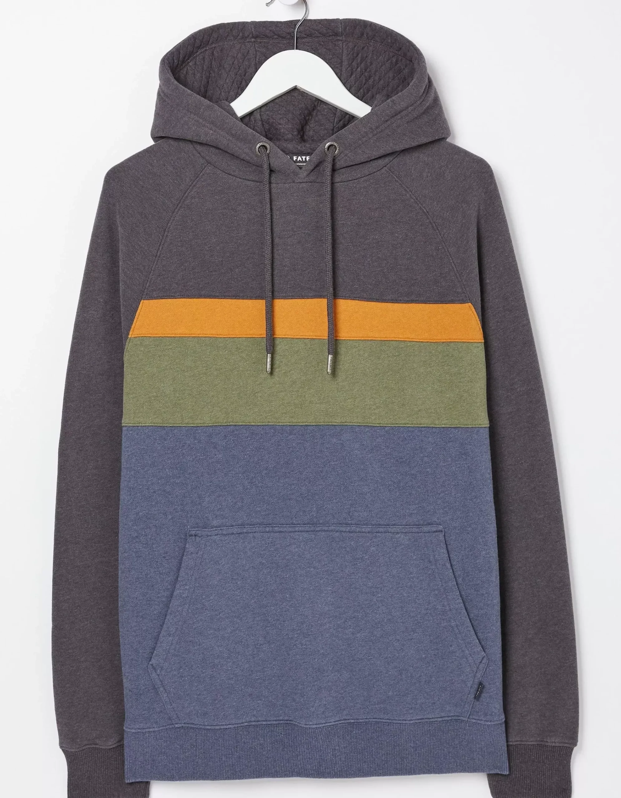 FatFace Brooke Cut And Sew Hoodie Charcoal Marl Clearance