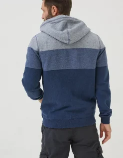 FatFace Brooke Cut And Sew Zip Through Blue Clearance
