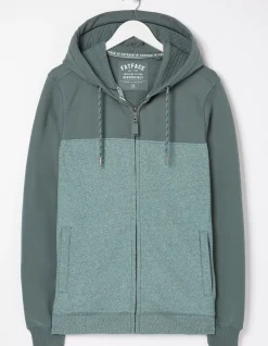 FatFace Brooke Cut And Sew Zip Through Dark Teal Best