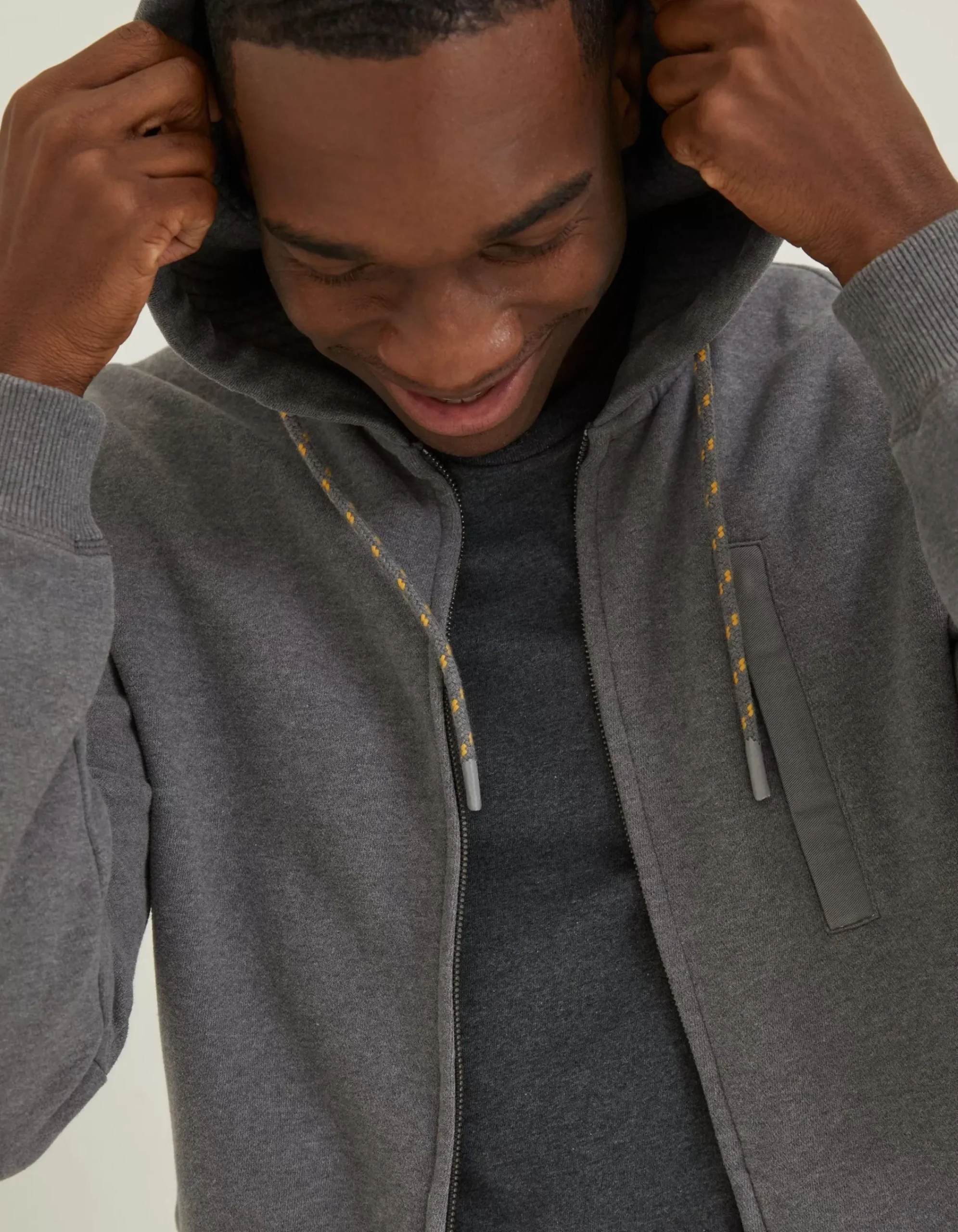 FatFace Brooke Zip Through Hoodie Grey Marl Discount