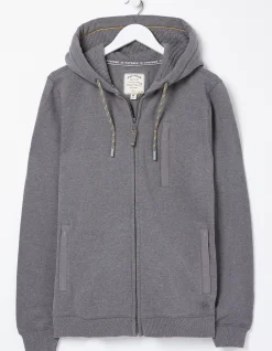 FatFace Brooke Zip Through Hoodie Grey Marl Discount