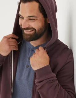 FatFace Brooke Zip Through Hoodie Plum