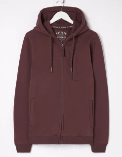 FatFace Brooke Zip Through Hoodie Plum