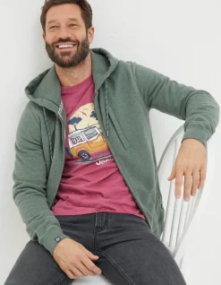 FatFace Brooke Zip Through Hoodie Sage Green New