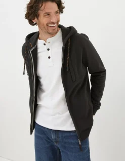 FatFace Brooke Zip Through Hoodie Black Best