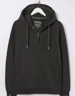 FatFace Brooke Zip Through Hoodie Washed Black