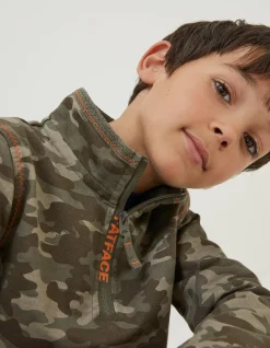 FatFace Bude Camo Sweatshirt Khaki Green Sale