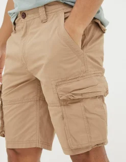 FatFace Bude Lightweight Cargo Shorts Tan Sale