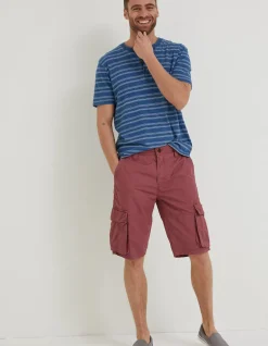 FatFace Bude Lightweight Cargo Shorts Berry Pink Sale