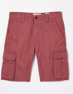 FatFace Bude Lightweight Cargo Shorts Berry Pink Sale