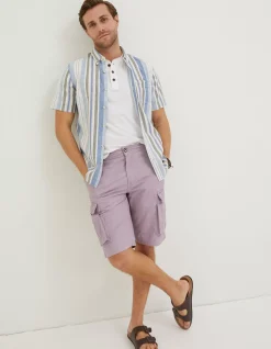 FatFace Bude Lightweight Cargo Shorts Lilac Best