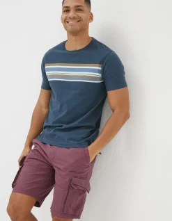FatFace Bude Lightweight Cargo Shorts Washed Purple Sale