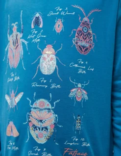 FatFace Bug Graphic Jersey T-Shirt Dark Teal Sale
