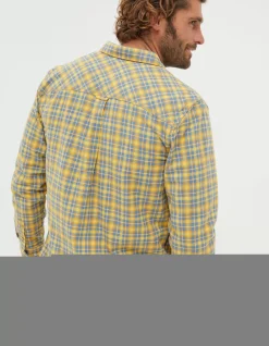 FatFace Byfleet Gingham Shirt Yellow Best