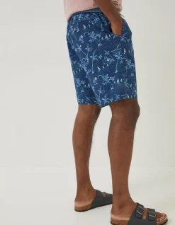 FatFace Camber Beach Print Swim Shorts Navy Best