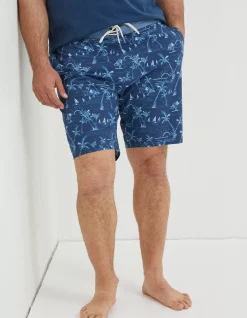 FatFace Camber Beach Print Swim Shorts Navy Best