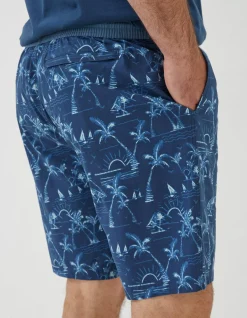 FatFace Camber Beach Print Swim Shorts Navy Best