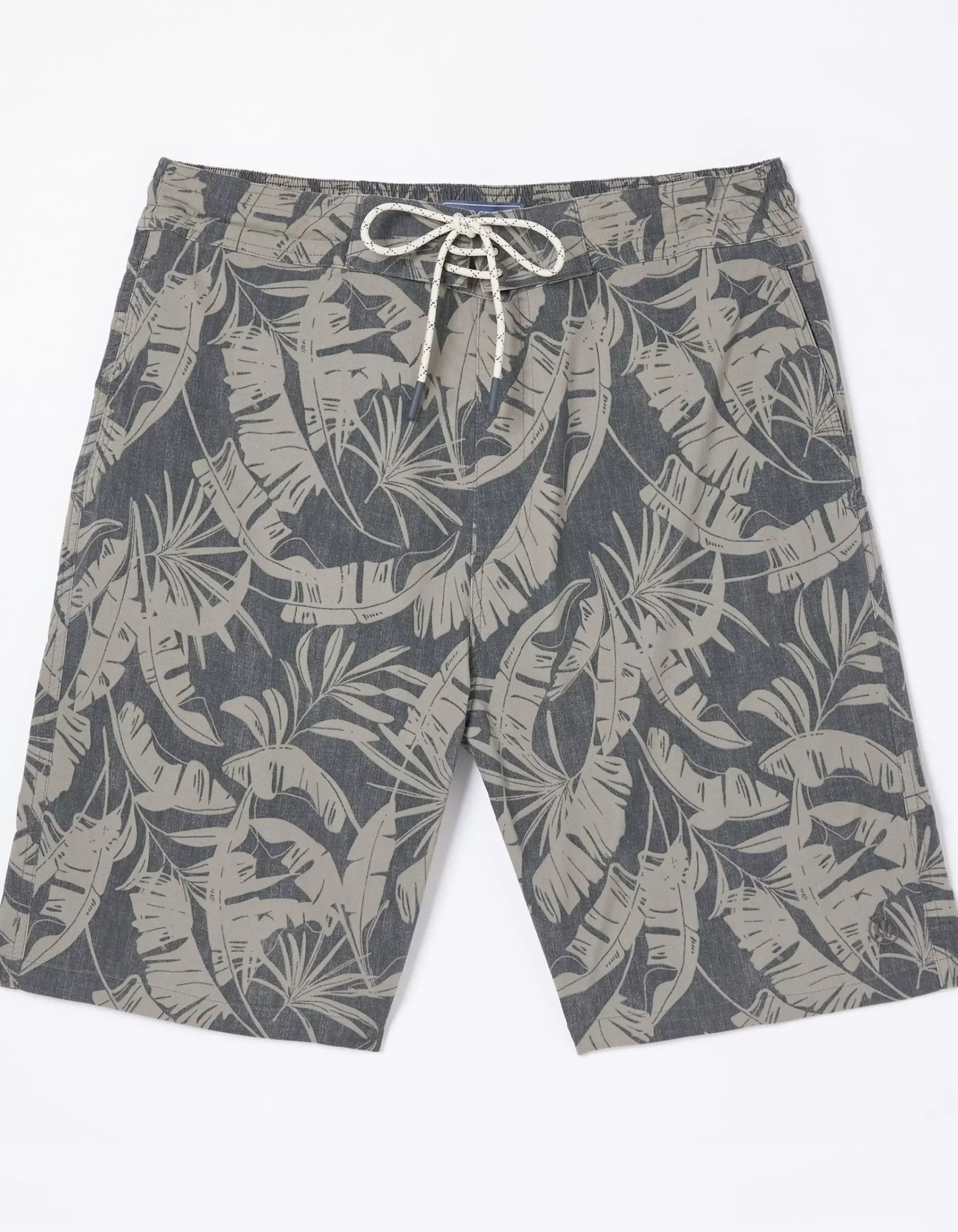 FatFace Camber Leaf Print Swim Shorts Dark Grey New