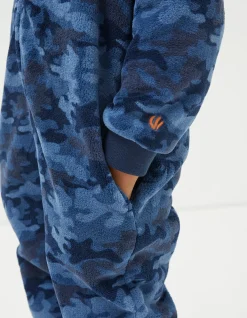 FatFace Camo Onesie Navy Discount