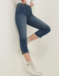 FatFace Capri Sway Slim Jeans Mid Blue New