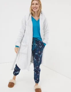 FatFace Carla Dressing Gown Grey Marl Sale