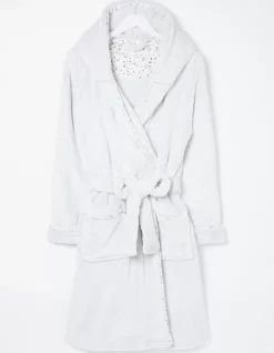 FatFace Carla Dressing Gown Grey Marl Sale