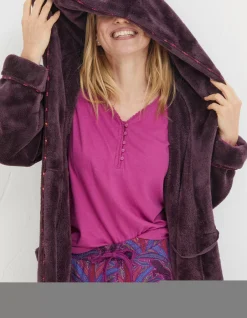 FatFace Carla Dressing Gown Plum Best
