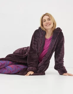 FatFace Carla Dressing Gown Plum Best