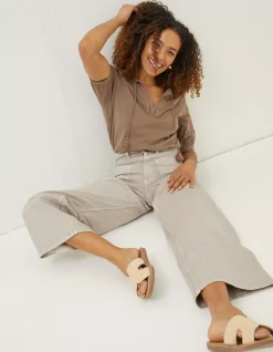 FatFace Cassie Wide Leg Jeans Natural Outlet