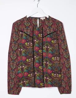 FatFace Charlee Art Floral Top Multi Discount