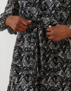FatFace Charlotte Abstract Print Dress Black Best