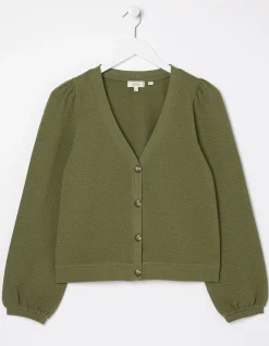 FatFace Charlotte Cardigan Khaki Best