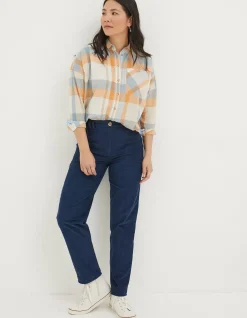 FatFace Chesil Mixed Cord Trousers Navy New