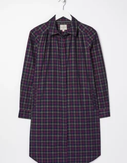 FatFace Chester Cord Check Dress Dark Navy Outlet