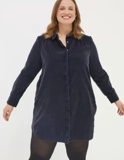 FatFace Chester Cord Dress Dark Navy Sale