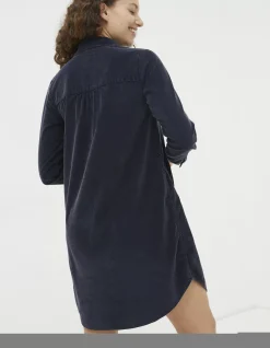FatFace Chester Cord Shirt Dress Dark Navy Hot