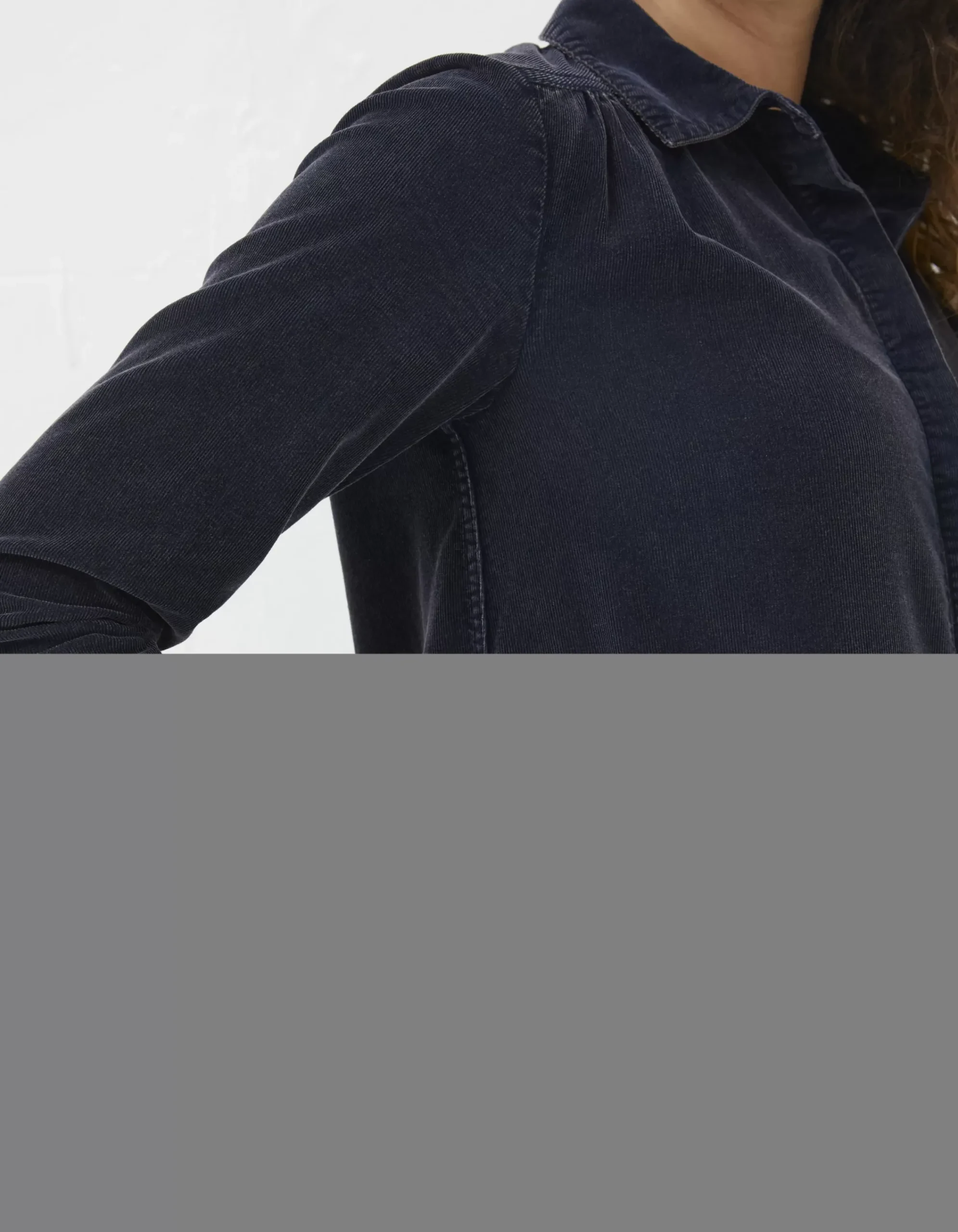 FatFace Chester Cord Shirt Dress Dark Navy Hot