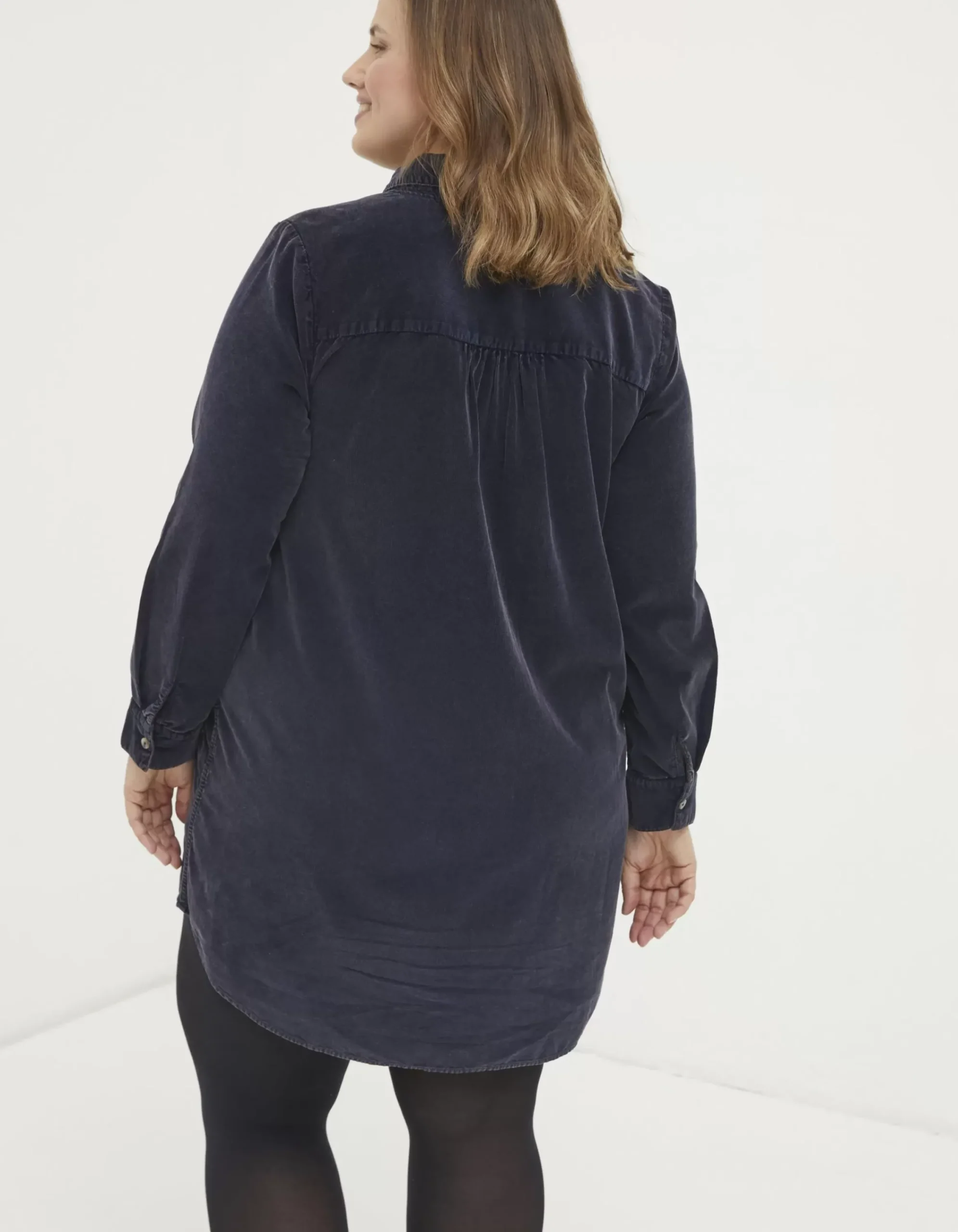 FatFace Chester Cord Shirt Dress Dark Navy Hot